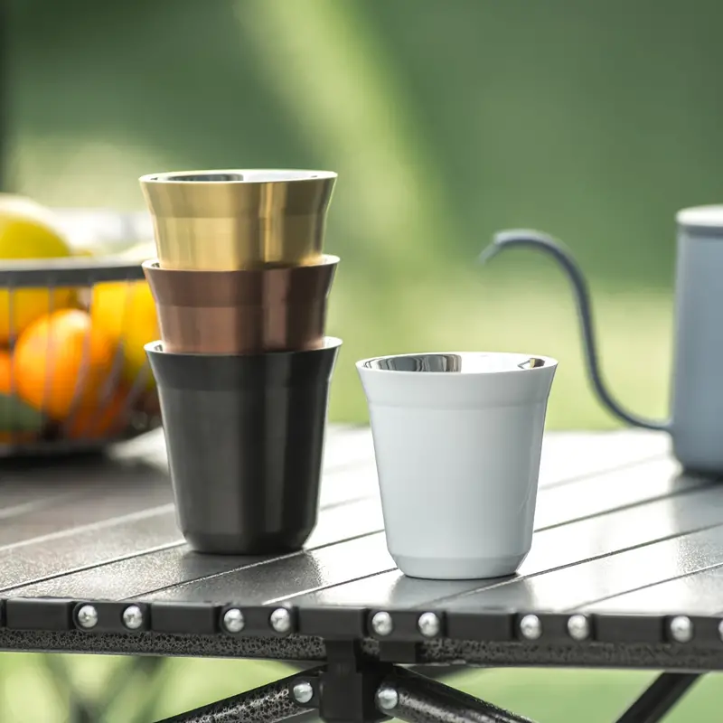 Stainless Steel Coffee Cups Small Espresso Cups Luxury Coffee Cup for Afternoon Tea