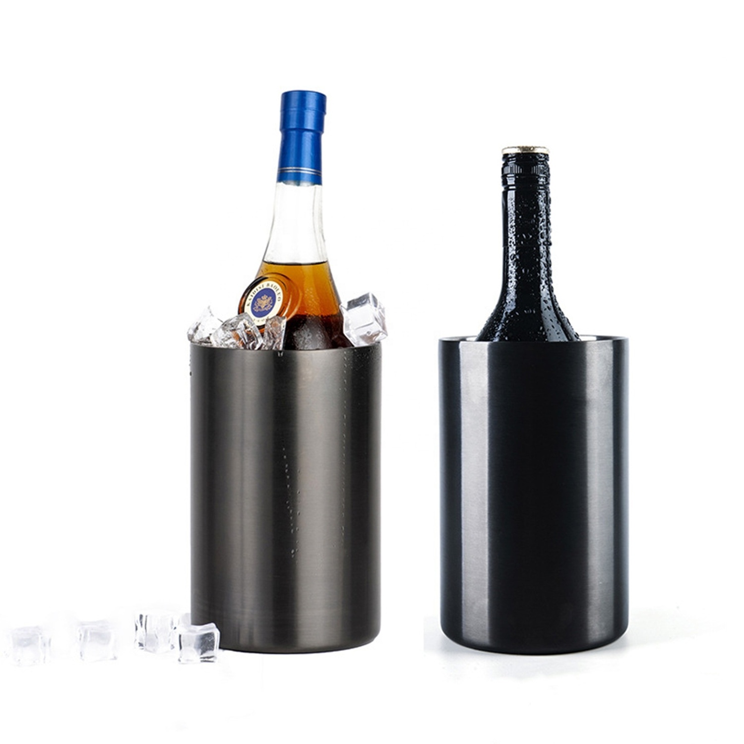 Premium Iceless Wine Chiller Bucket Stainless Steel Double Wall White Wine Bottle Cooler Insulated Champagne Beer Ice Bucket