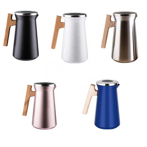 Large Capacity 1.6L Thermal Carafe Stainless Steel Thermo Jug Double Wall Vacuum Insulated Thermos Tea Coffee Pot