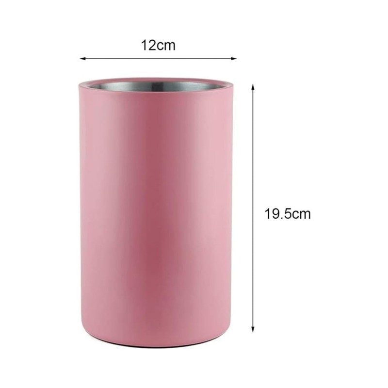 Pink Ice Bucket with Stainless Steel,Wine Cooler for Red Wine,Whisky,Champagne Home Drinking