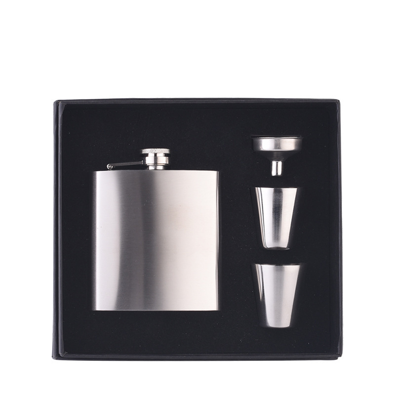 304 stainless steel 8oz various styles portable and convenient small wine pot outdoor set hip flask cigar