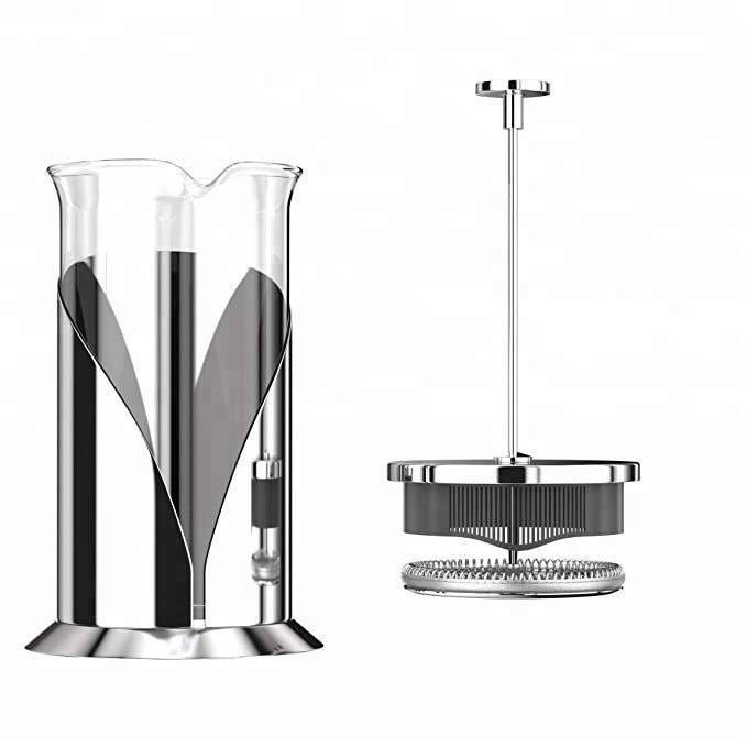 304 stainless steel large french press coffee maker 4 level filtration system french coffee press maker