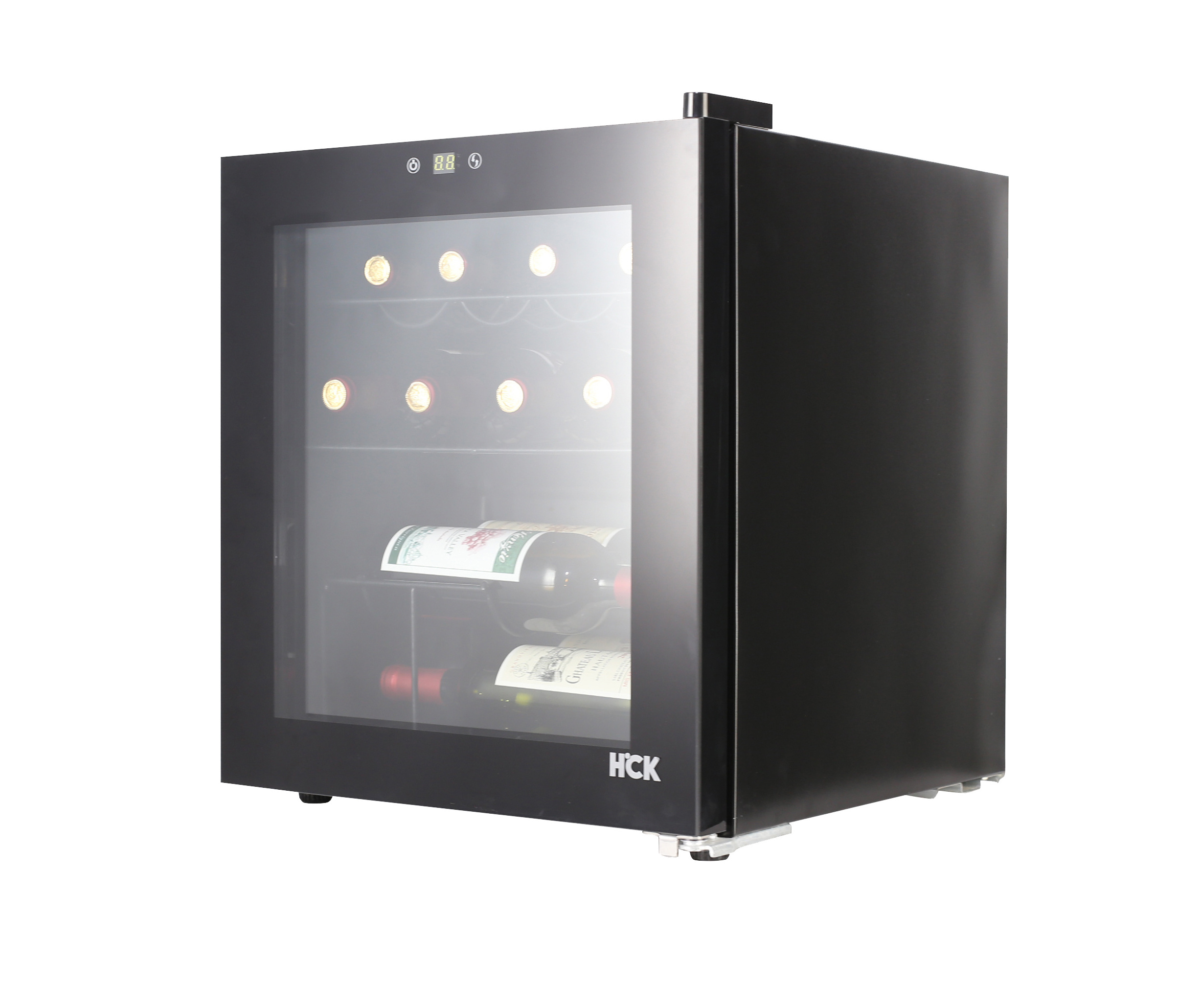 HCK 15 Bottles Ice Wine small Cooler Refrigerator Wine Fridge for Home Freestanding Wine Cellar Freestanding Chiller-Counter Top