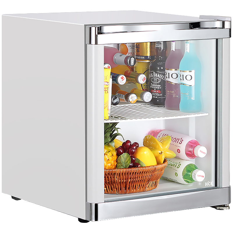 46L glass door Small refrigerator mini bar beverage display cooler fridge