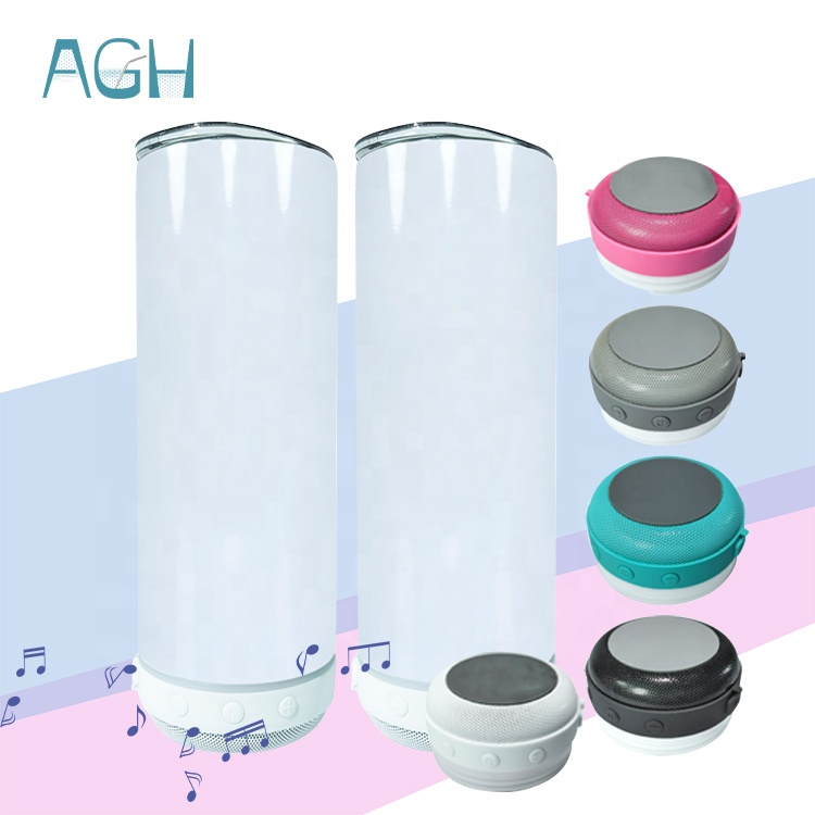 AGH China USA Warehouse 20oz Sublimation Stainless Steel Double Walled Music Speaker Tumbler