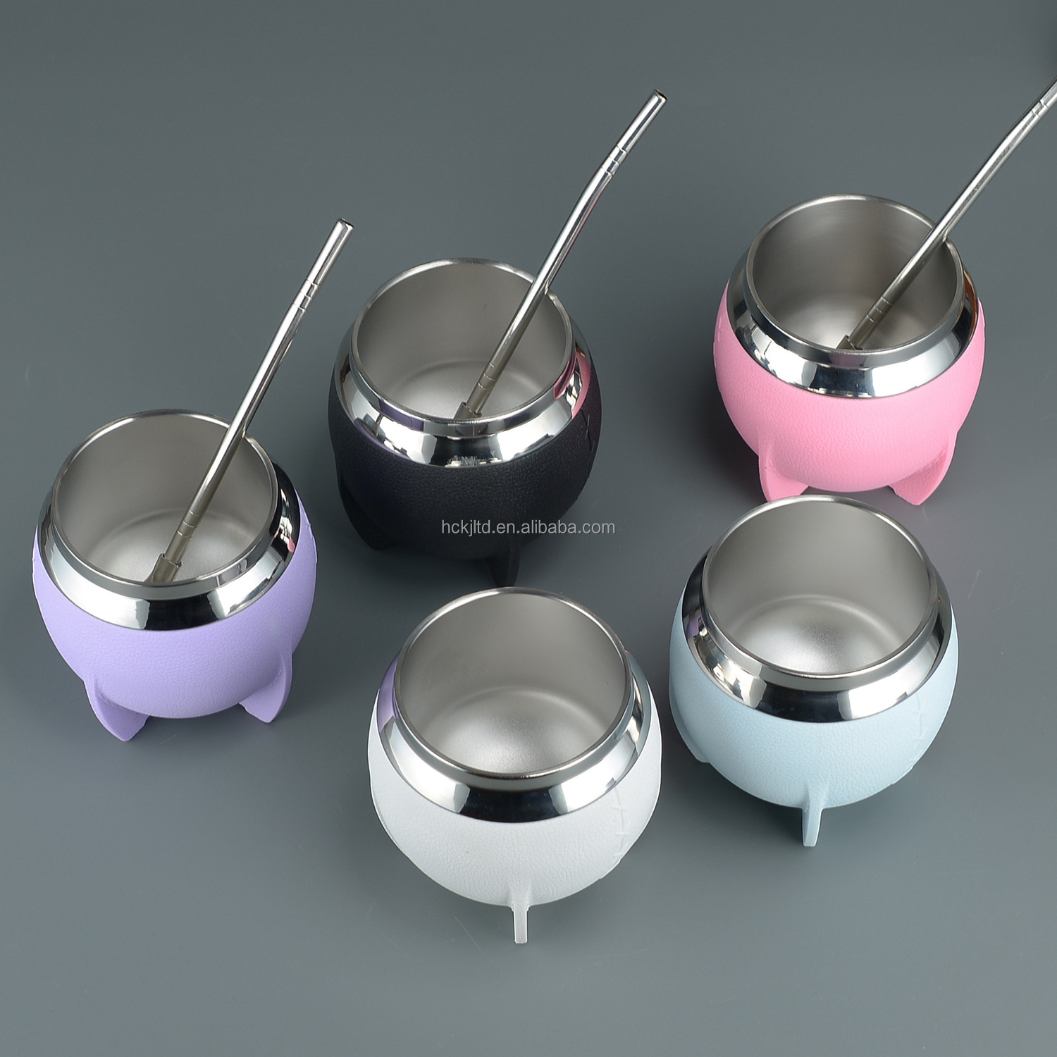 Wholesale Stainless Steel Tea Cups Gourd Mate Cup 280ml Custom Double Wall Insulated Yerba Mate Cup