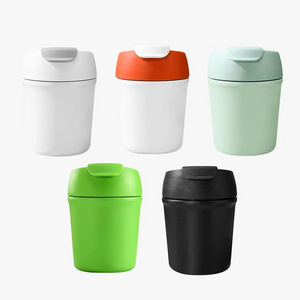 Custom Logo 320 Ml Leak-proof Recyclable Stainless Steel 320ml Reusable Coffee Cups With Lid Travel Insulated Coffee Tumbler Mug