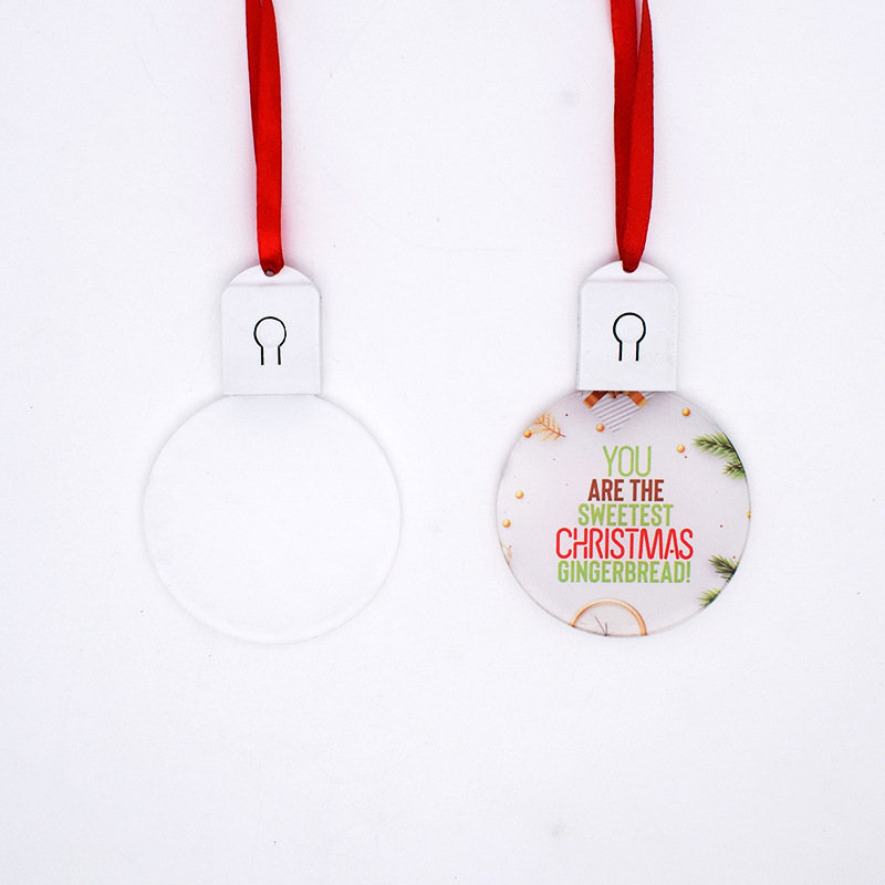 Top Selling Christmas Ornaments LED Lighting Sublimation Blank Acrylic Hanging Ornament With Multiple Color Modes Xmas Decor