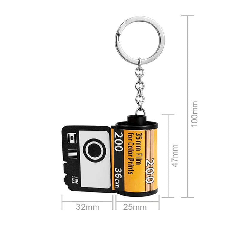 Personalized Film Keychain Anniversary Gifts Sub-transfer Photos Camera Film Roll Keychain  PET Acrylic Keychain