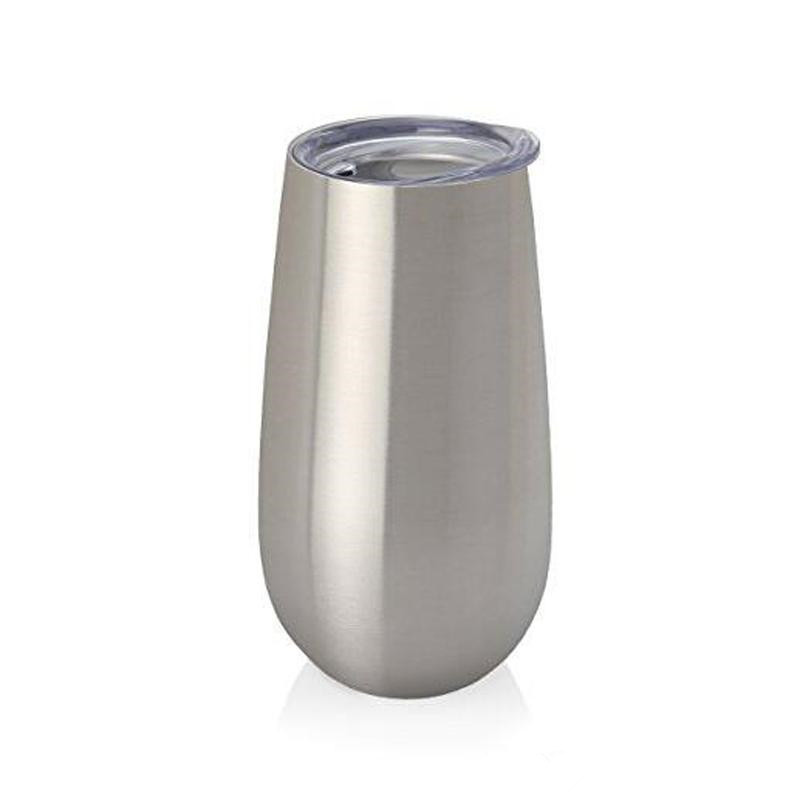 6oz/12oz/15oz stainless steel wine tumbler Vacuum Insulated egg shape travel coffee mug cup tumbler with lid