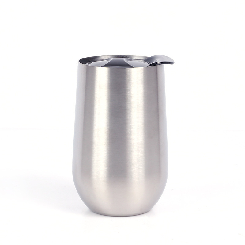 6oz/12oz/15oz stainless steel wine tumbler Vacuum Insulated egg shape travel coffee mug cup tumbler with lid