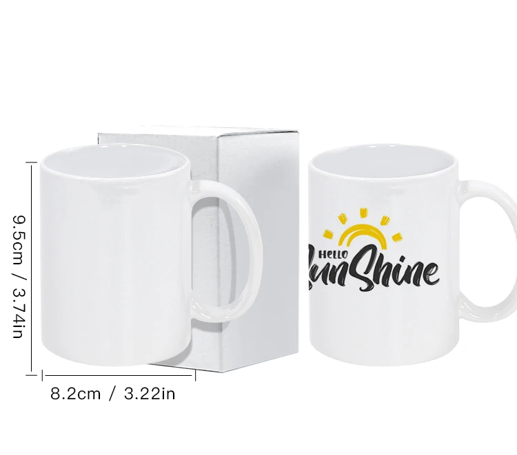 Factory Wholesale Custom Logo Package Cup 11oz Colored Straight Ceramic Mug High Quality Porcelain Ceramic Tea Coffee Mugs