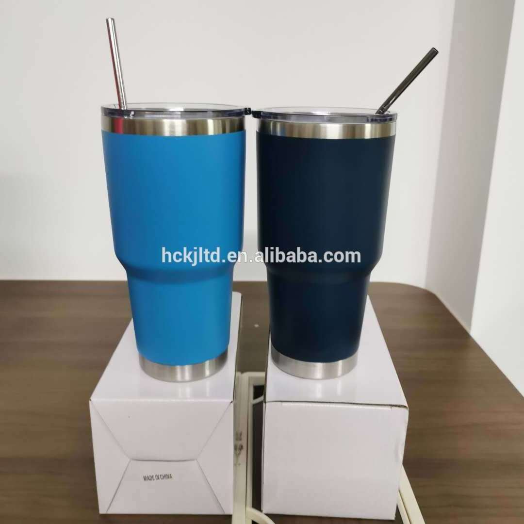 stainless steel regular tumbler powder coated 20oz 30oz double-wall insulation Keeping cold mug DIY tumbler