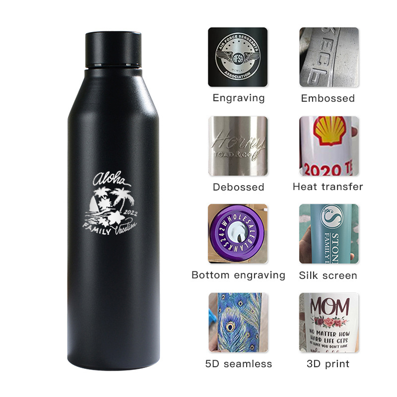 Creative 304 Stainless Steel Custom 17oz Wine Bottle Large Capacity Vacuum Thermo Cup Car Outdoor Sports Cup Gifts Wholesale