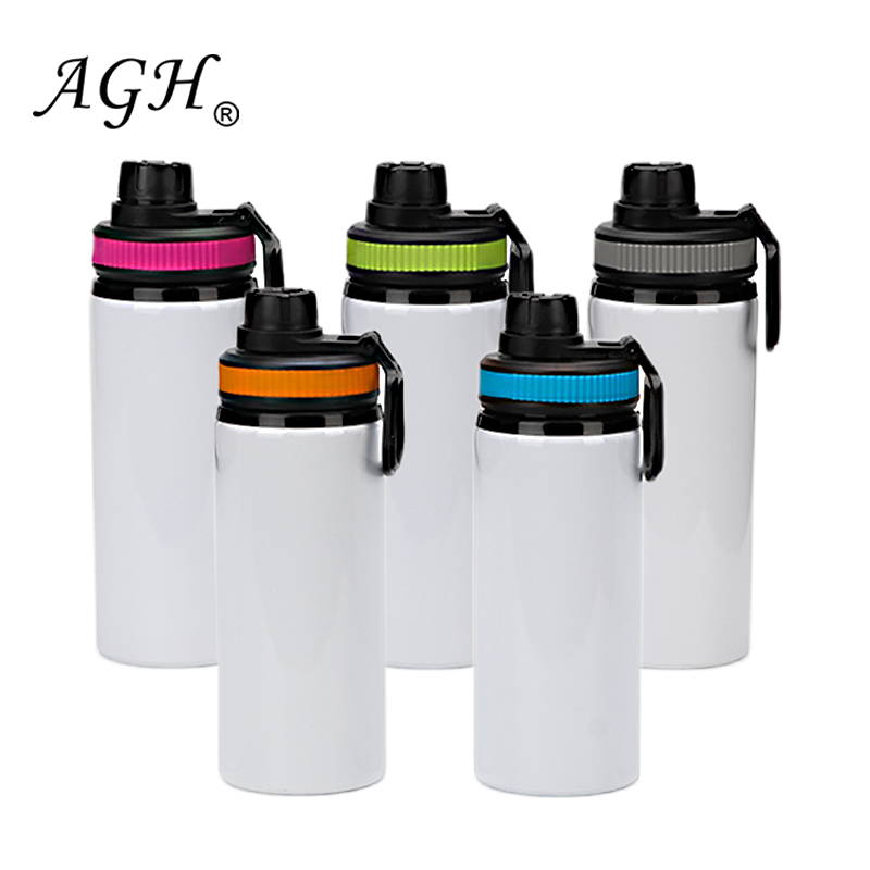 AGH China USA Warehouse Sublimation Blank Tumbler 20oz Special Aluminum Water Bottle with Sport Handle