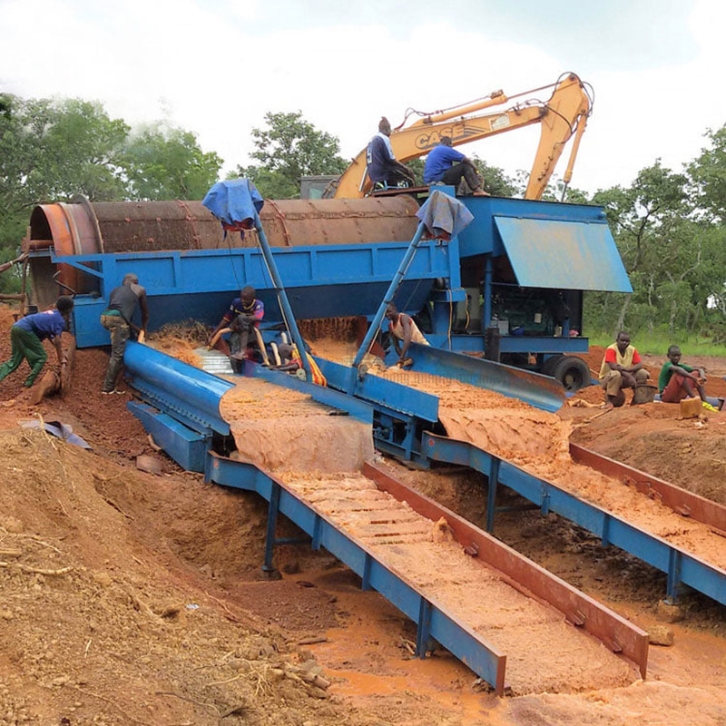 Small Scale Alluvial Gold Separation Machine Mining Trommel Screen Portable Mini Gold Wash Plant