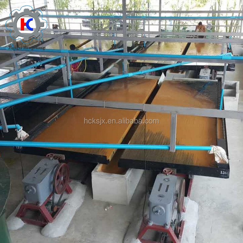 Shaking Table and Vibrating Table Fiber Glass 6-S Concentrating Gold Gravity Separator CE & ISO 0.8-2 T/h Very Good Motor,engine