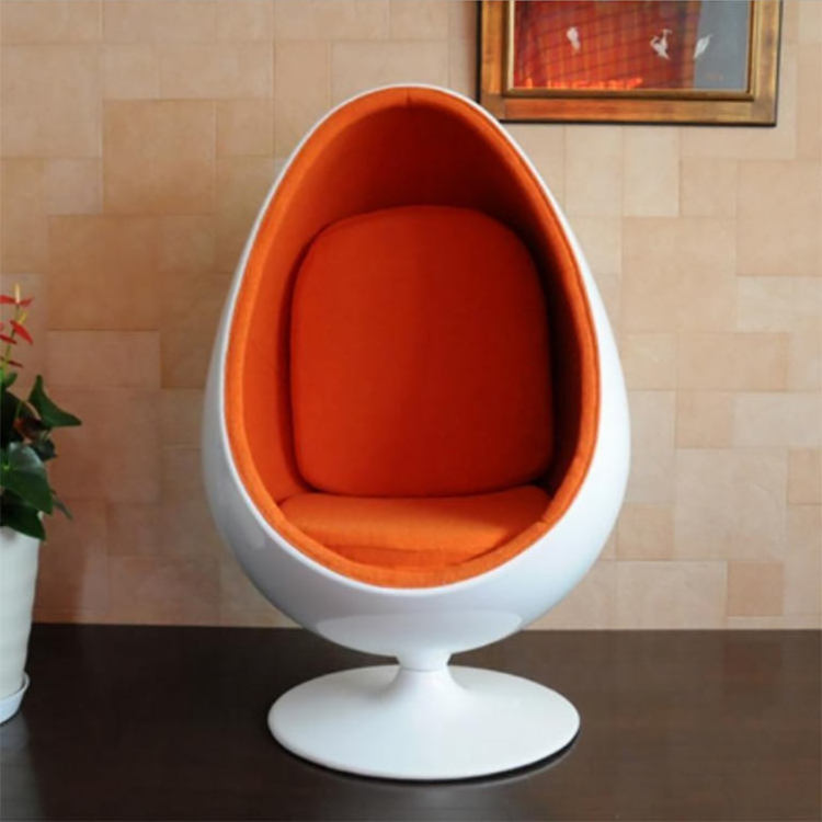 Fiberglass egg shaped chair stand  egg pod chair for indoor outdoor custom furniture