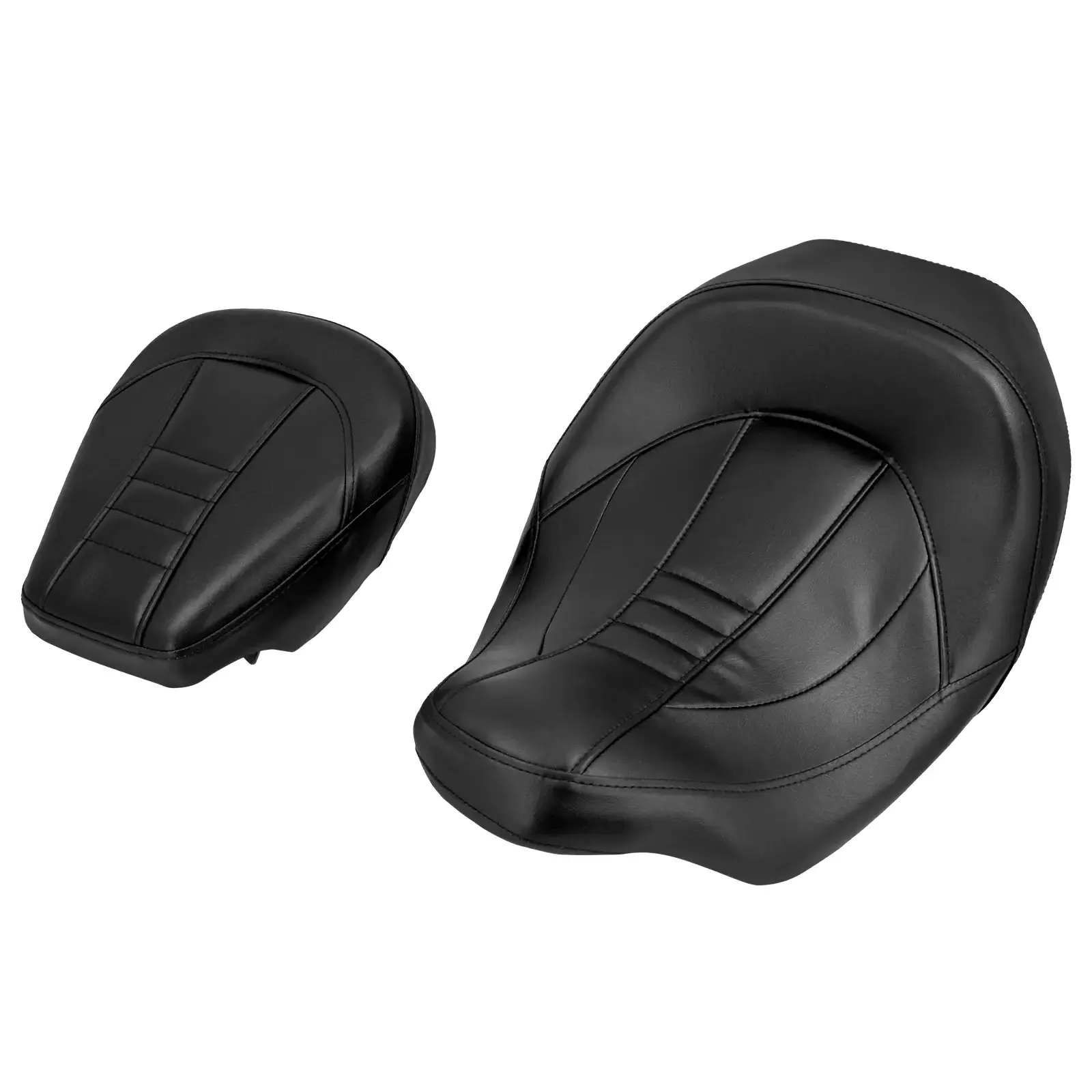 Motorcycle Black Two-Up Driver Passenger Front Rear Seat For Harley Touring Road King Special Classic CVO Street Glide 2009-2023