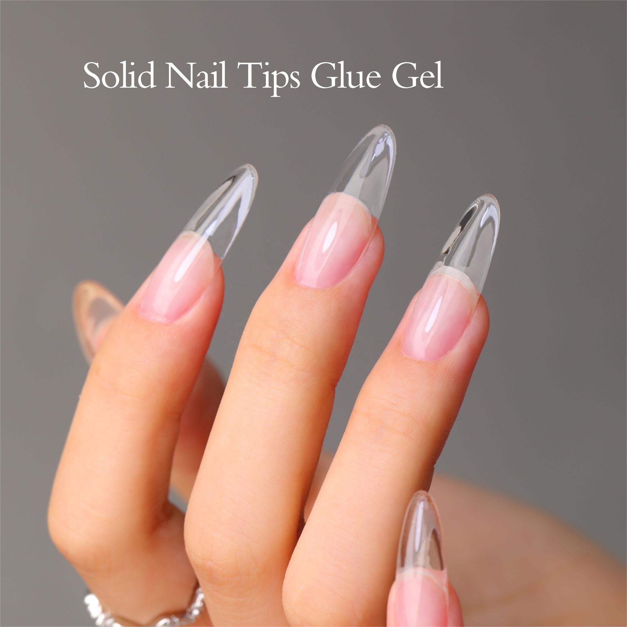 No Need Base Tips Glue For Nail Strong Adhesion Solid Super Clear Nail Tips Glue Gel Polish