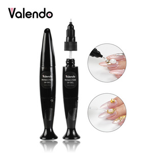 10g UV Acrylic Rhinestones Glue Point Drill Gel Super Sticky Clear Jewelry Gel With Needle Brush