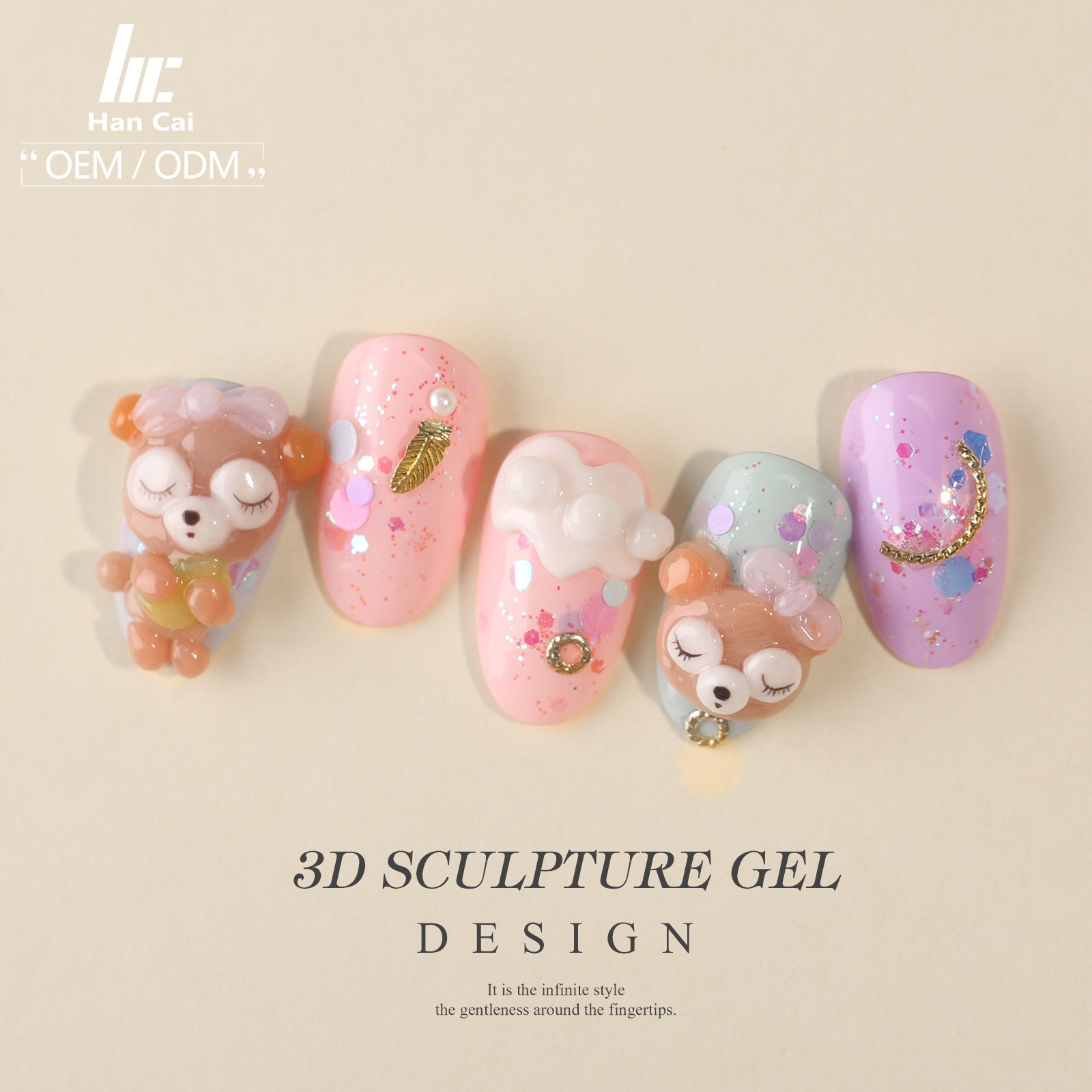 Custom Logo Nail Art Painting Product Soak Off 3D Sculpture Uv Gel Nail Polish