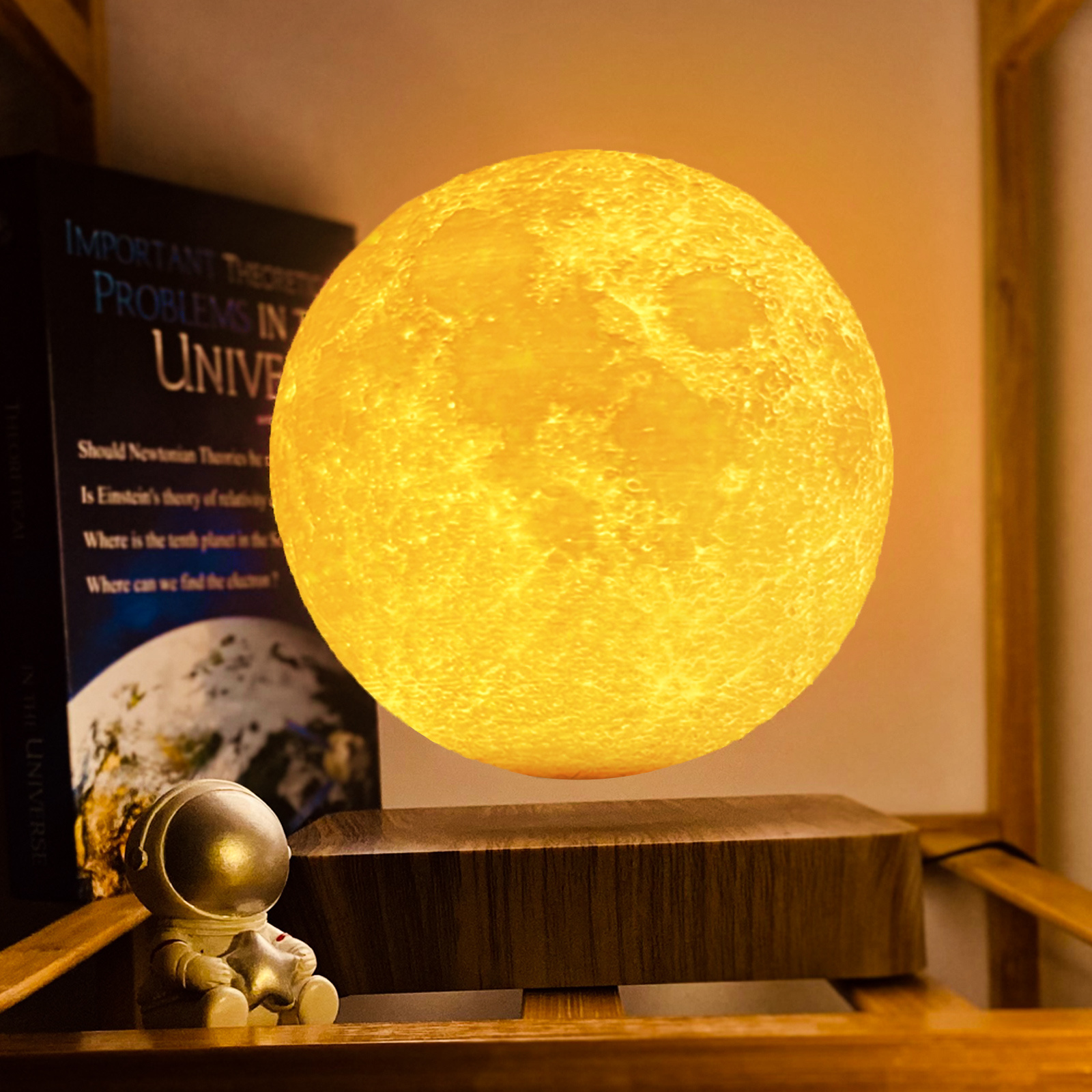 HCNT Amazon hot sales magnetic levitating moon lamp star moon light for home decoration