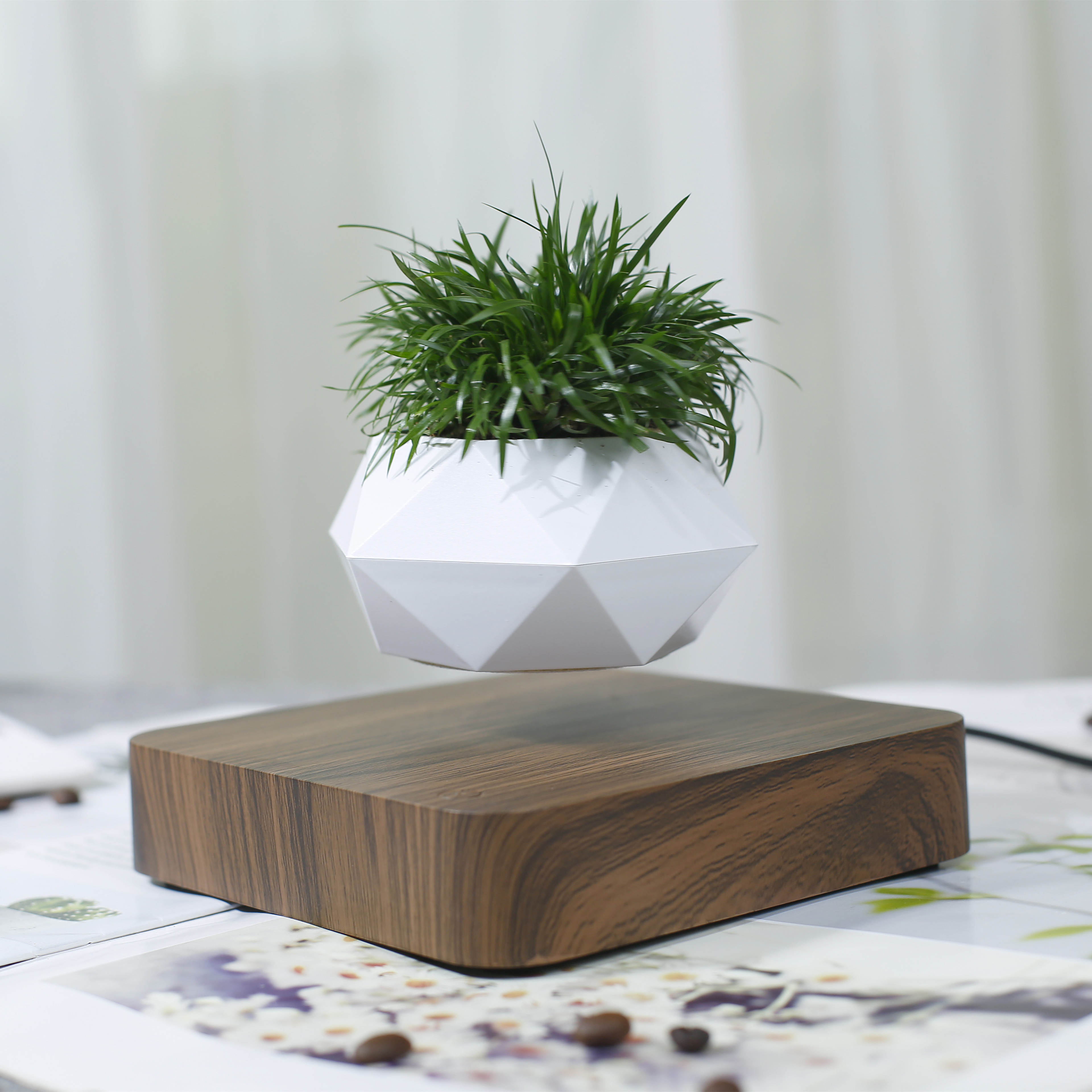 Best Selling Air Bonsai Magnetic Levitating Flower Pot Floating Plant Holder Creative Home Decoration Floating Plant Pot