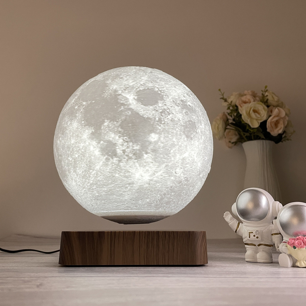 HCNT Manufacturer  Magnetic Levitating  Moon Lamp 3D Printing Moon   Floating Moon Lamp For Gifts