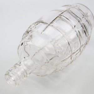 250ml  clear glass liquor bottle with hand grenades shape screw lid,  customized design bottles for drinks