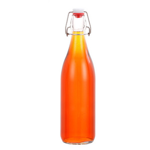 Wholesale empty glass 330ml swing flip top beer bottles homemade wine filling bottles