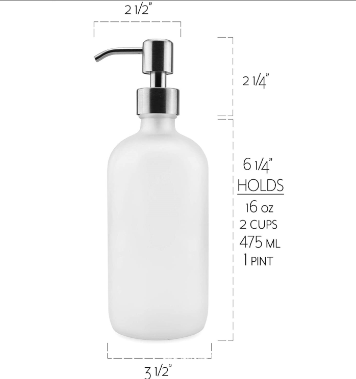 Factory Made Empty clear Frosted Stainless Steel Glass Lotion Pump Bottle Soap Dispenser Mason Jars 250 Ml With Metal Gold Pump