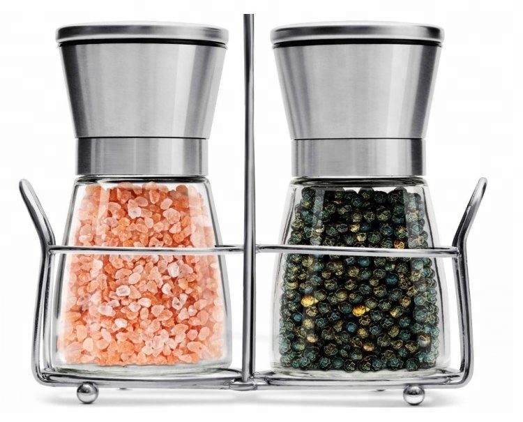 180ML SALT grinder/ glass bottle with mills/Pepper Shakers