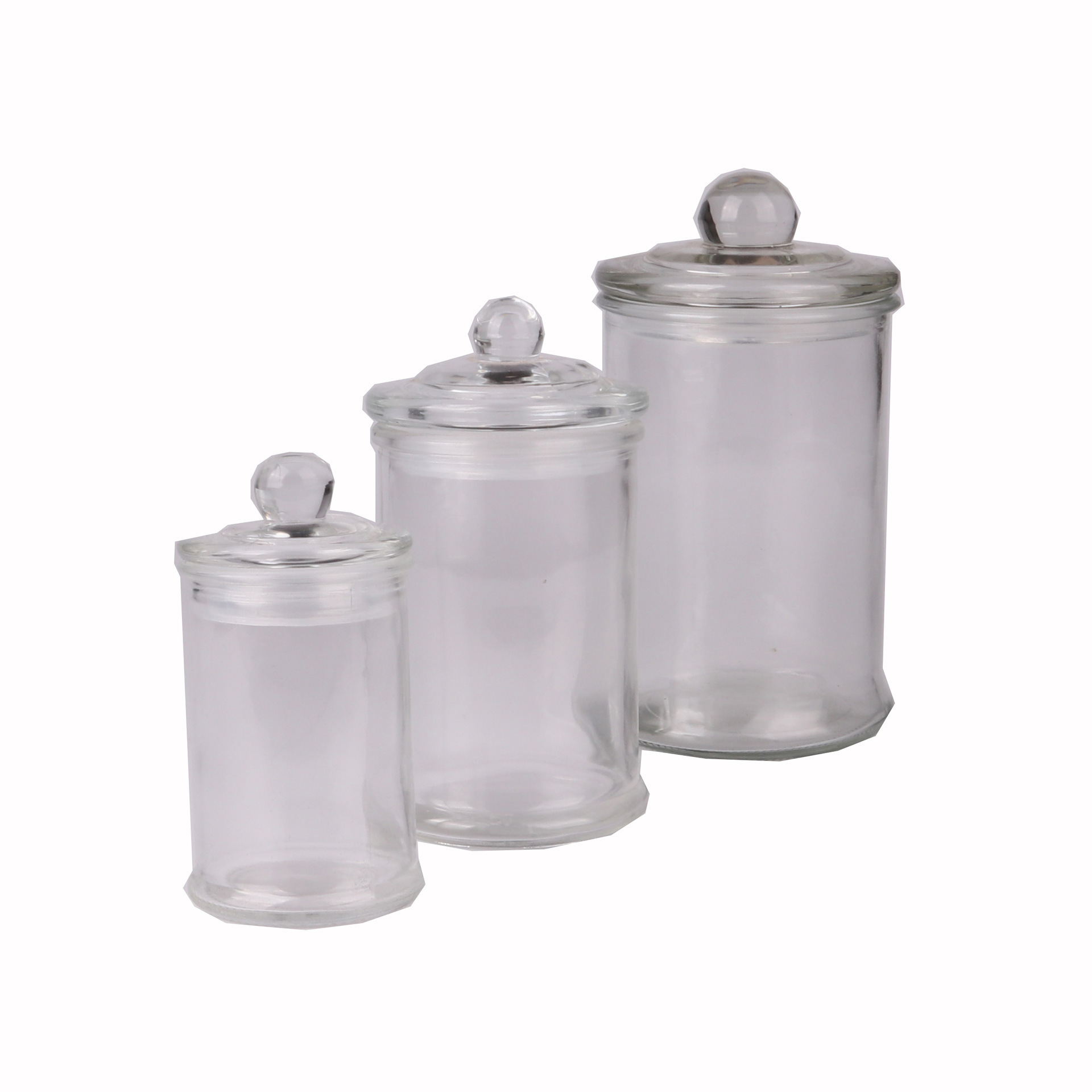 High borosilicate glass sealed food cereal storage containers cans glass jar coffee tea tank with bamboo lid Design Style Count