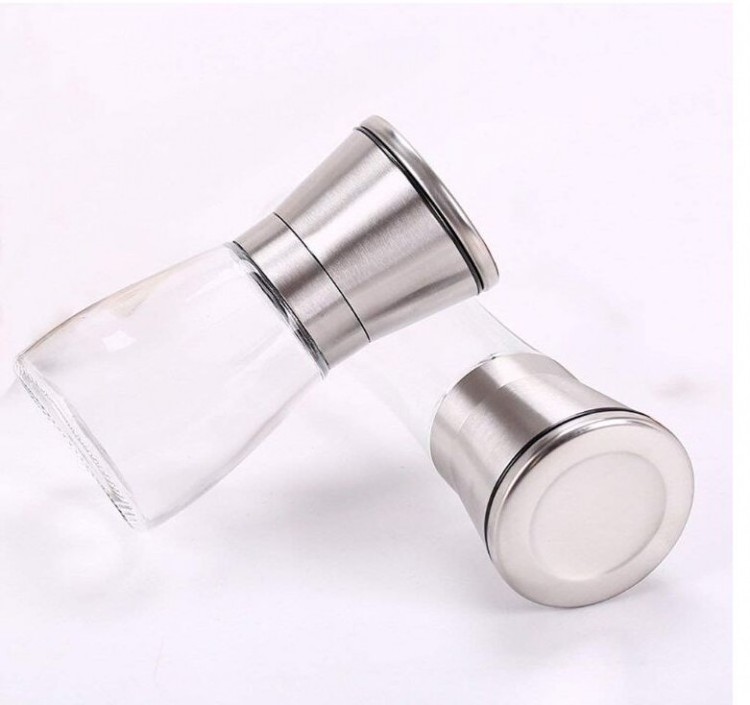 180ML SALT grinder/ glass bottle with mills/Pepper Shakers