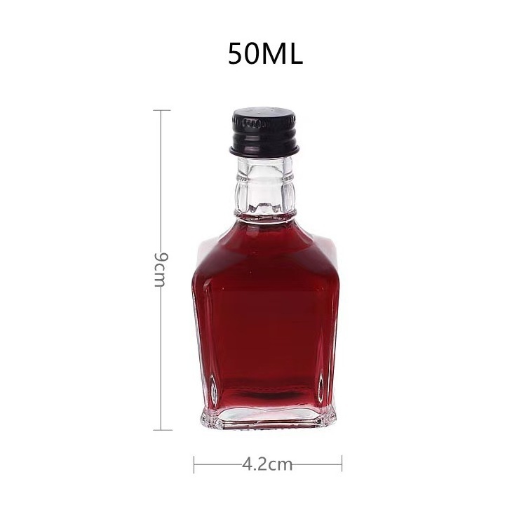 Customized Empty Wine Bottle Wine Whiskey Tequila Mini 50ml Bottle