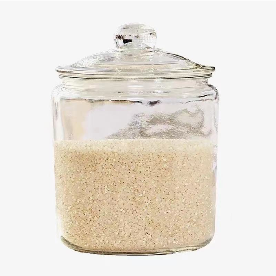 2gallon empty big glass storage container  for Food  pasta coffee dog treats Glass finishing jars for home and kitchen