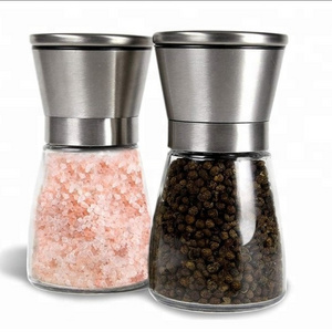 180ML SALT grinder/ glass bottle with mills/Pepper Shakers