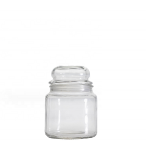 custom 4oz 12oz 17oz 24oz Empty Container Matte clear Glass classic Candle Jar With glass Lid And Box For Candle Making Decor