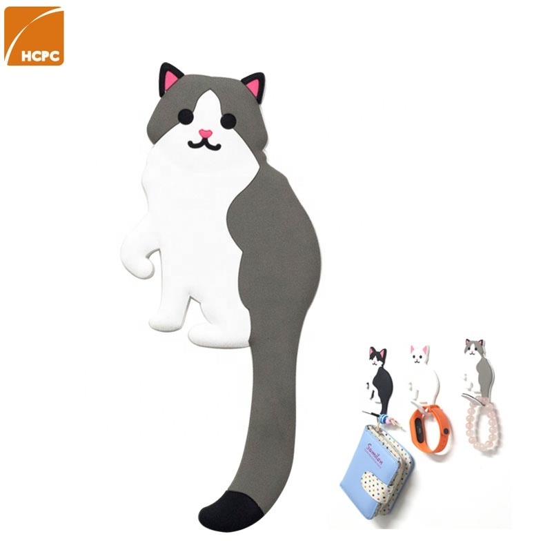 HCPC 18 Models removeable creative animal hooks self-adhesive wall animal hooks for Door  Refrigerator Wood