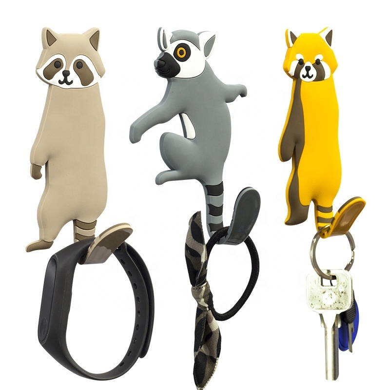 Gift promotion purse hook self wall mounted adhesIve animal key hook