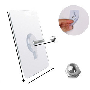 Self Adhesive Hanging Nails  Non-Trace No Drilling Transparent Nail Free Wall Hook Heavy Duty Waterproof Seamless  Screw