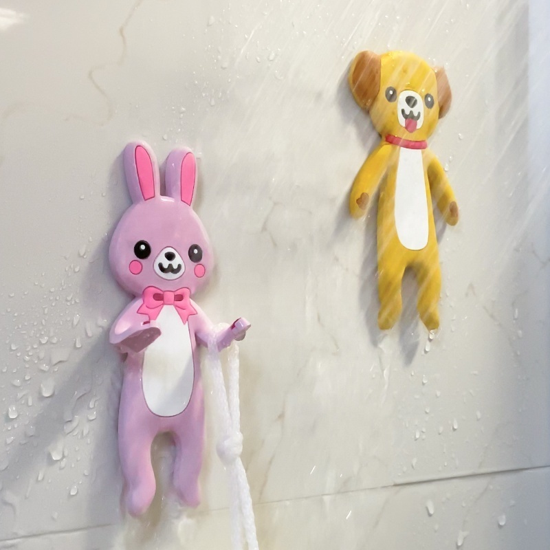 PVC Rabbit design hook Adhesive Animal hook Wall Door Hooks