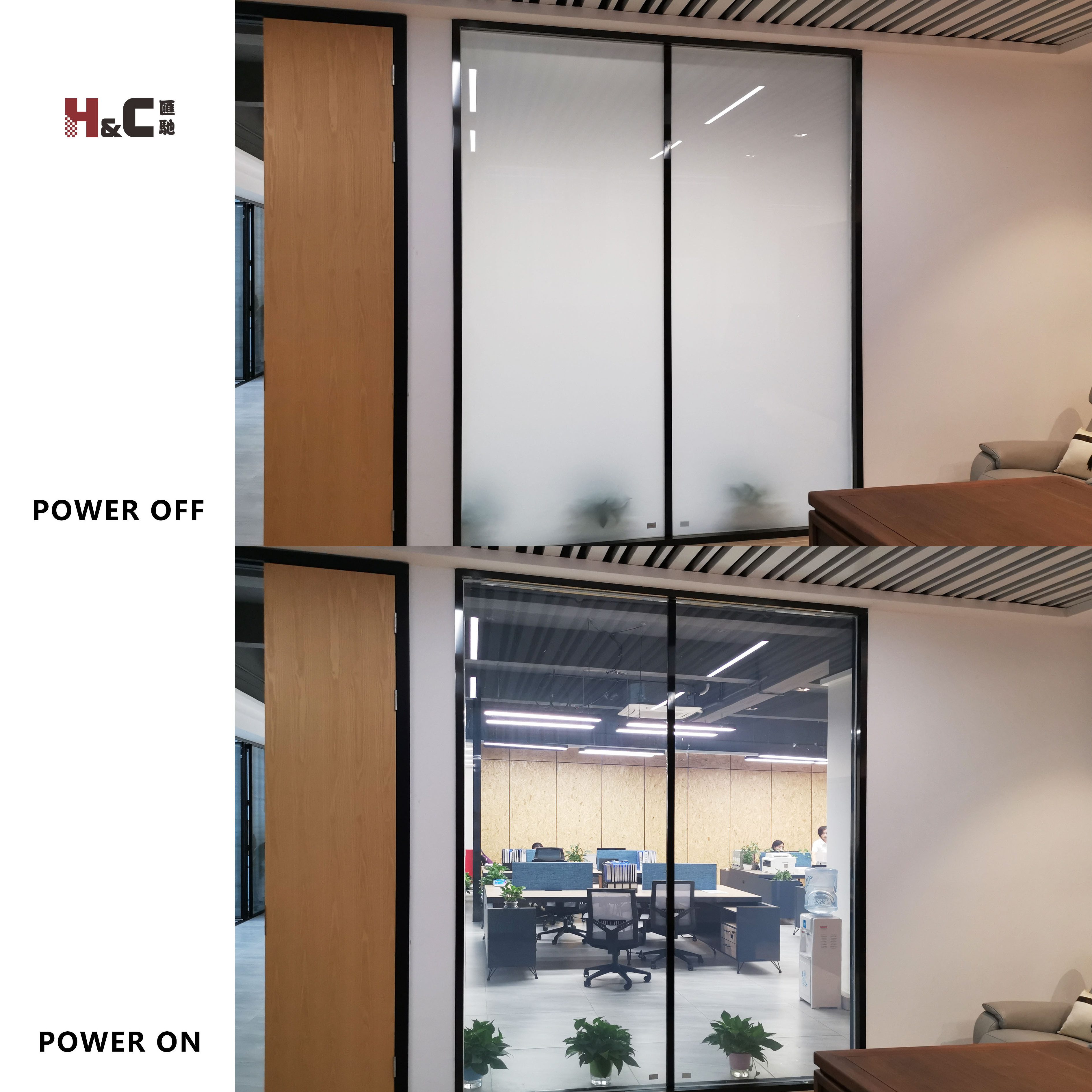 huichi factory high transparent privacy and safty switchable smart  pdlc glass film