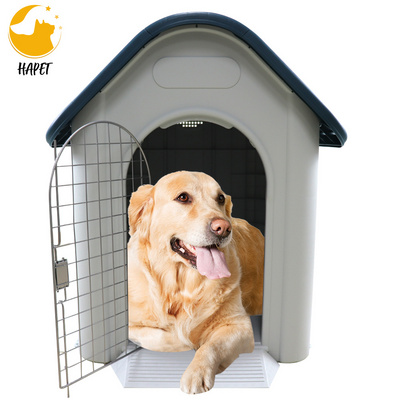 Dog House Indoor Outdoor Durable Ventilate Waterproof Plastic Dog House Insulated Puppy Shelter Kennel Crate