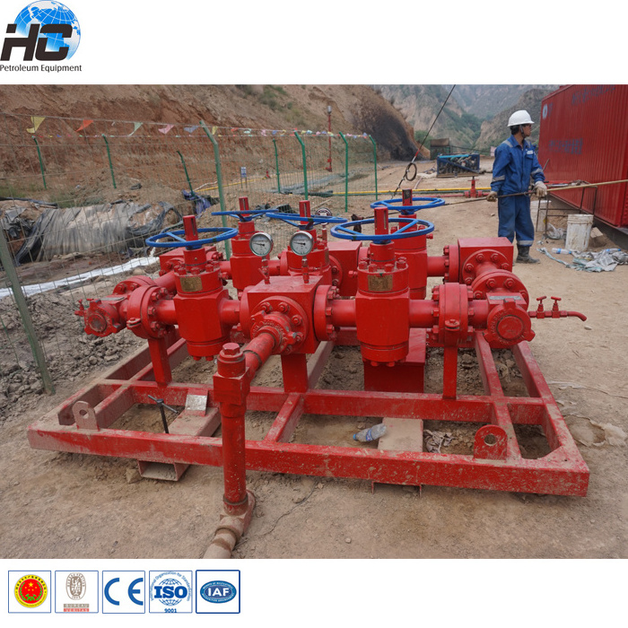 Wellhead petroleum equipment choke manifold / well control kill manifold