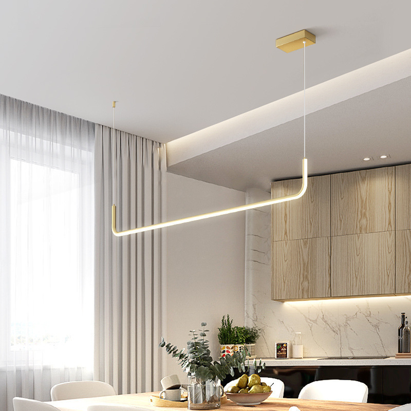 Modern LED Pendant Lamp For Living Dining Room Kitchen Table Minimalist Design Indoor Lighting Fixtures Gold Dining Table Light