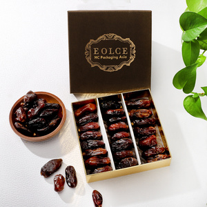 Recyclable Wholesale Arabic Ramadan Mubarak Palm Dates Gift Box Nut Dried Fruit Eid Biscuit Dessert Gift Medjool Dates Box