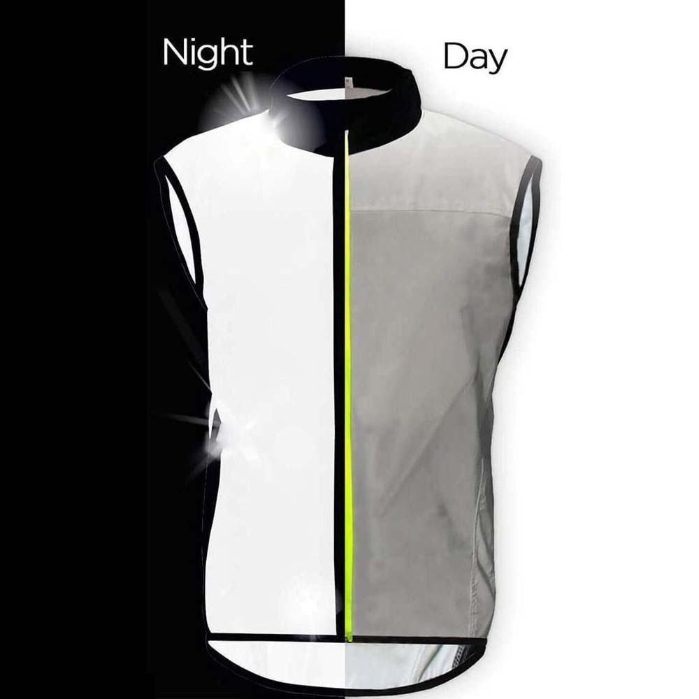 HCLITE Reflective Safety Bike Bicycle Cycling Gilet Windproof Hi Vis Safety Running Vest