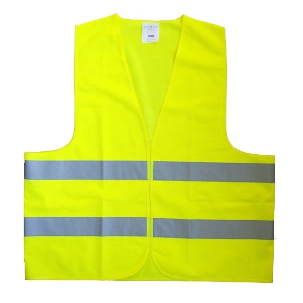 HCLITE EN20471 Class 2 Hi-viz Security Uniform Reflector Tape Security Jacket Safety Reflective Vest with Logo and Pockets